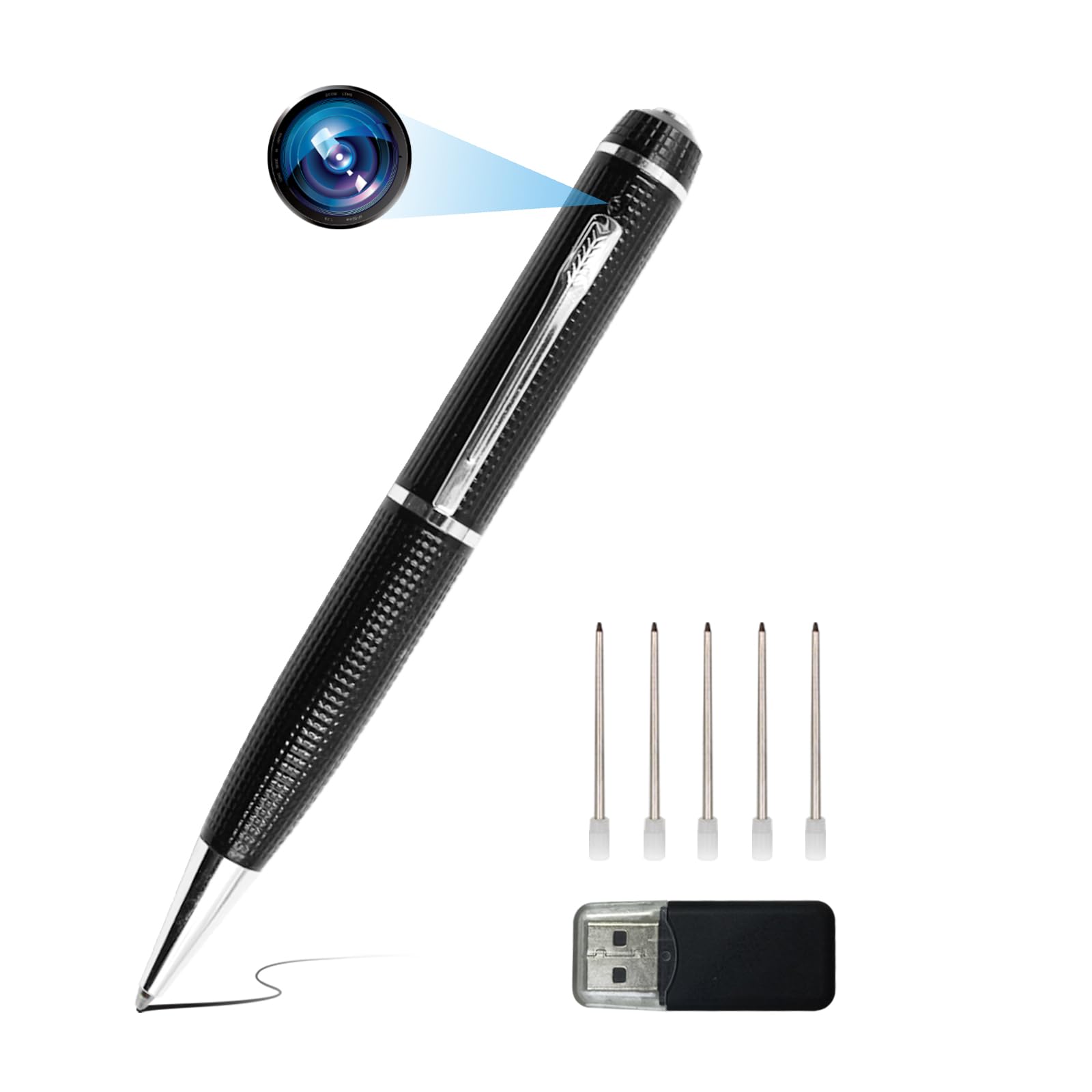 pen cameraspy mini 1080p hd audio home security