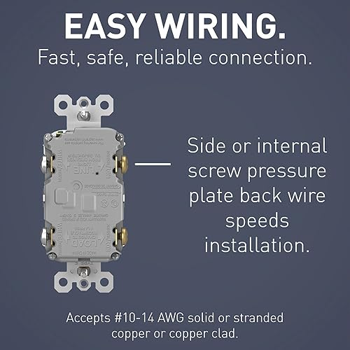 Miniatura 6 de Pass & Seymour 2097W TradeMaster Receptáculo dúplex GFCI de 20 amperios y 125 V CA, color blanco
