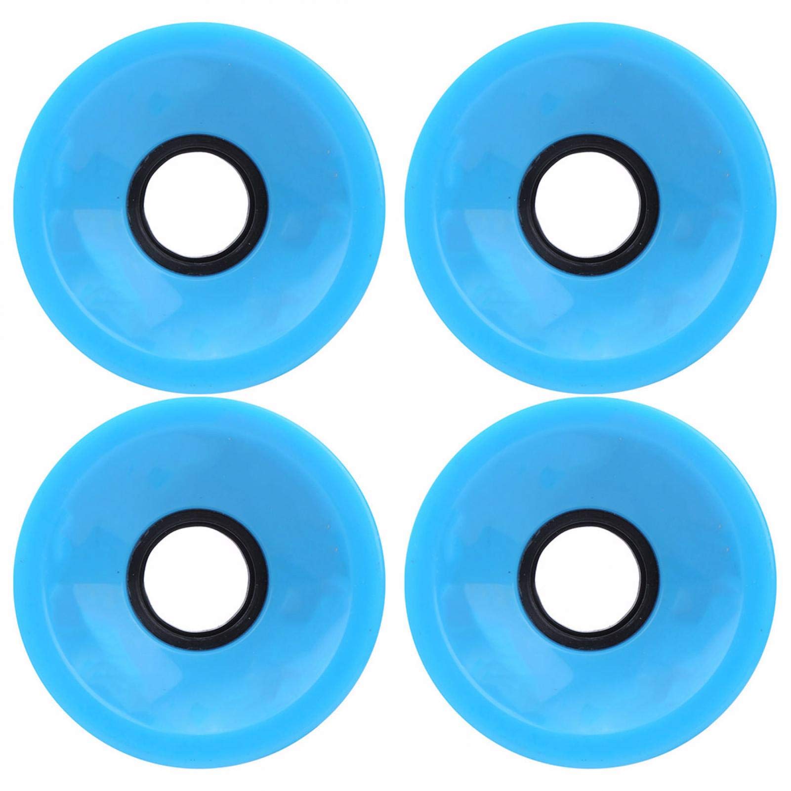 Non Skid and Noiseless Wheel 4PCS Set Skateboard Steering Perfect for Rough Ground Cycling and Skating Lovers Blue