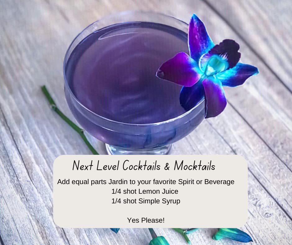 Miniatura 2 de JARDIN Premium - Mezcladores de cóctel sin azúcar de lavanda  Potenciador de espíritu para cócteles y cócteles  Purpurina aromática y floral