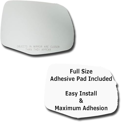 Cristal de espejo + almohadilla adhesiva de tamaño completo para Honda Pilot 2016-2022 de repuesto (2016 2017 2018 2019 2020 2021 2022 16 17 18 19