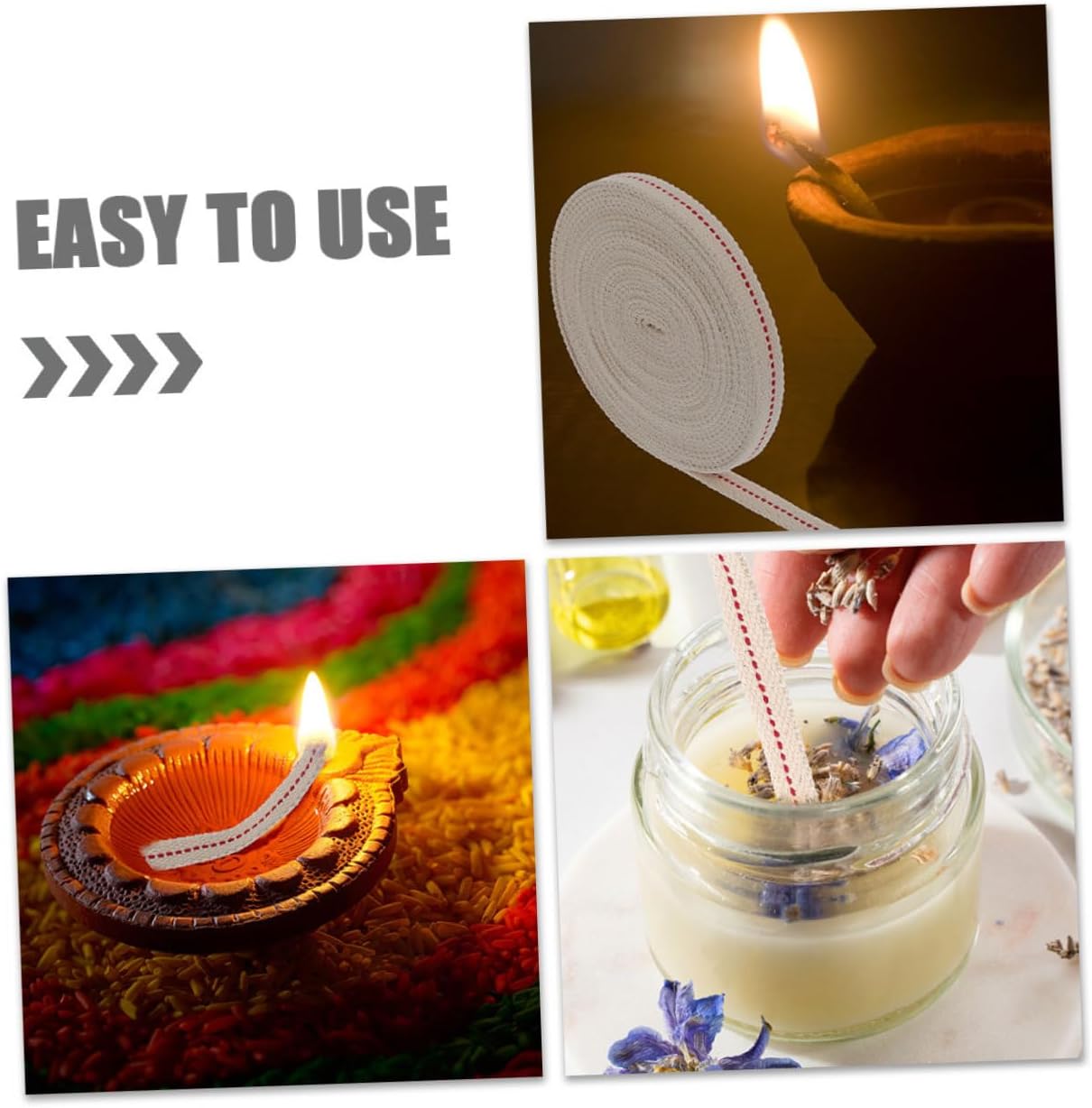 GARVALON Oil Lamp Wick Replacement 3 Rolls Cotton Kerosene Accessory