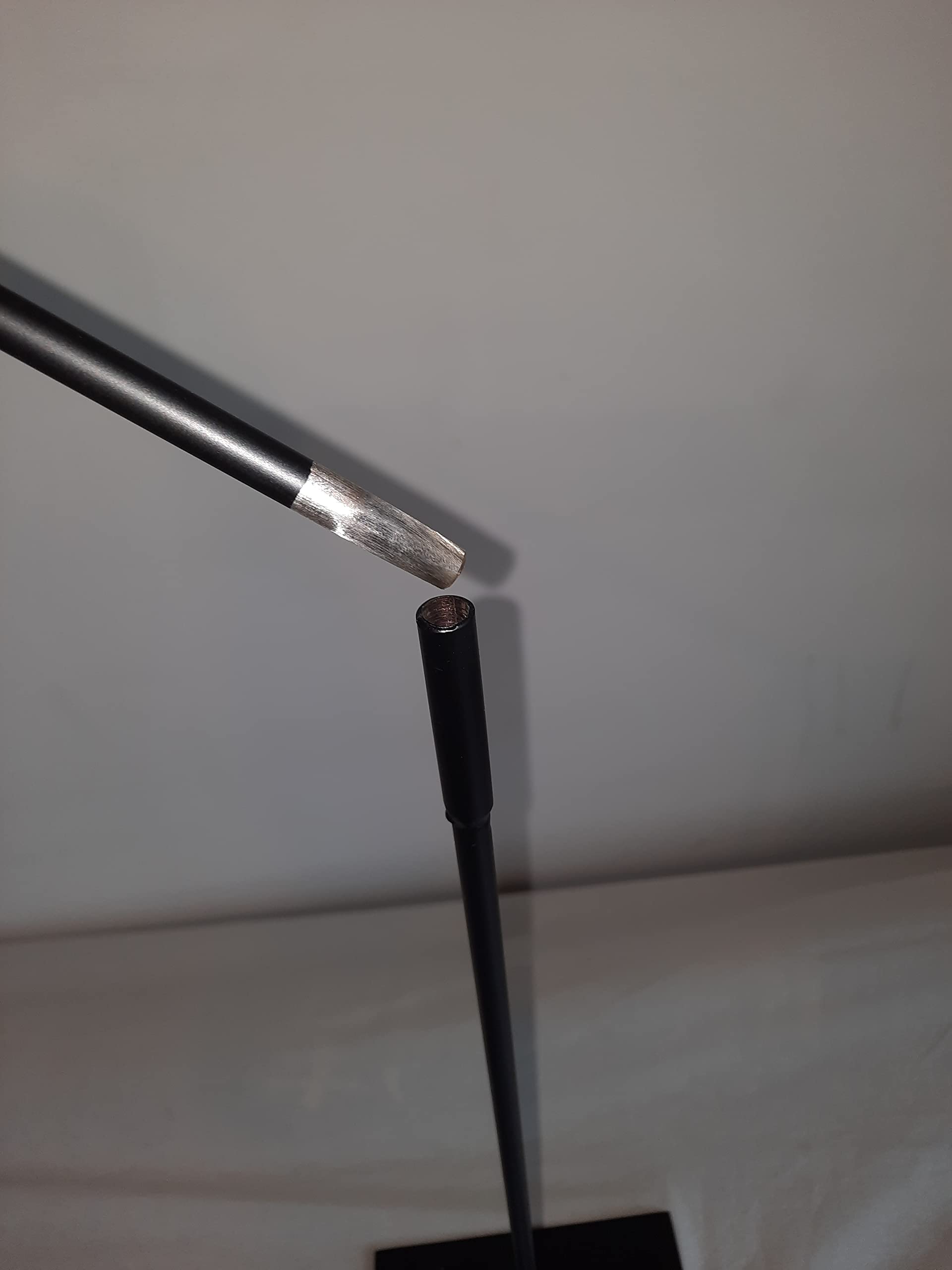 Base per maschera africana in legno, espositore, supporto interamente in metallo, 11 altezze a scelta da 20 a 120 cm, adatto a tutti i tipi di maschere (HAUTEUR 32 CM)