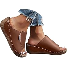 Orthopedic Sandals For Women Dressy Summer Comfortable Walking Arch Support Orthotic Open Toe Sport Slides Flip Flops