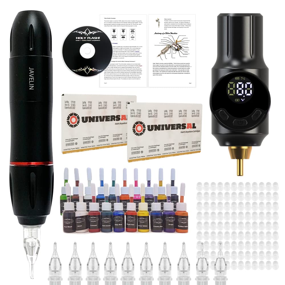 Javelin Tattoo Pen Kit (Freedom Kit + 20 Colors)
