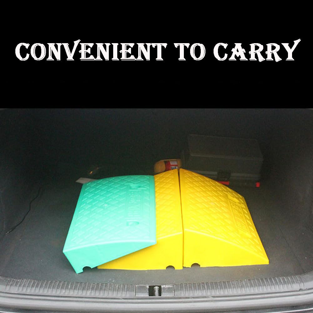 Generico Rampa in Gomma Antiscivolo per Porte, gradini e vialetti - Soluzione Resistente per L'Accesso in Sedia a rotelle, Perfetta per Case e Garage, migliora la Mobilità e la Sicurezza