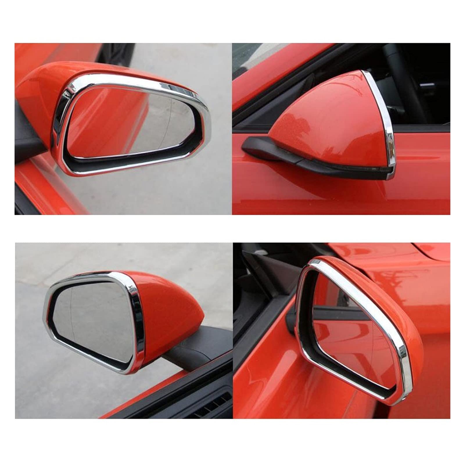carcasa del espejo Para - 2015 2016 2017 2 Uds Marco De Espejo Retrovisor Exterior De Coche Molduras De Estilo Calcomanías Accesorio ABS