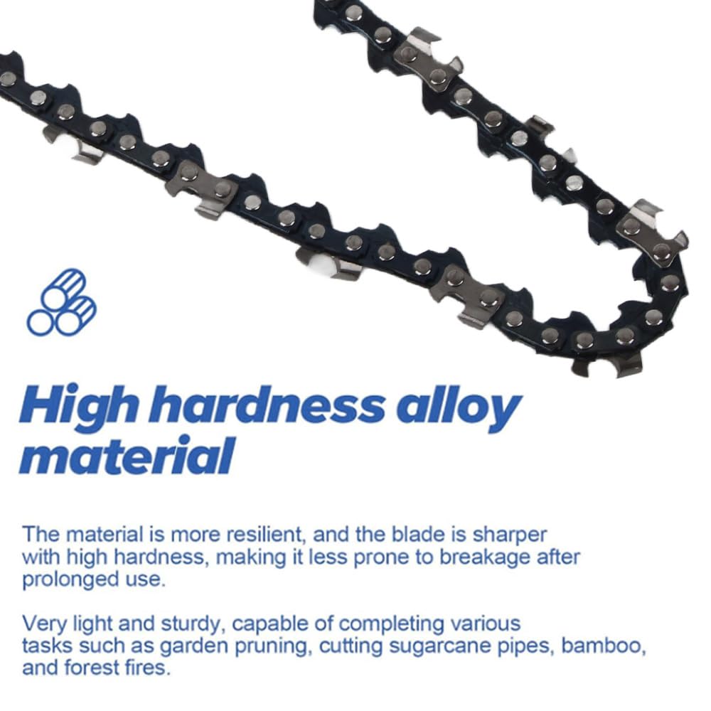 Uadme 2Pcs 6 inch Chainsaw Chain, 36 Drive Links, 15cm Mini Saw Chain Replacement for Tree Trimming and Wood Cutting - Image 2