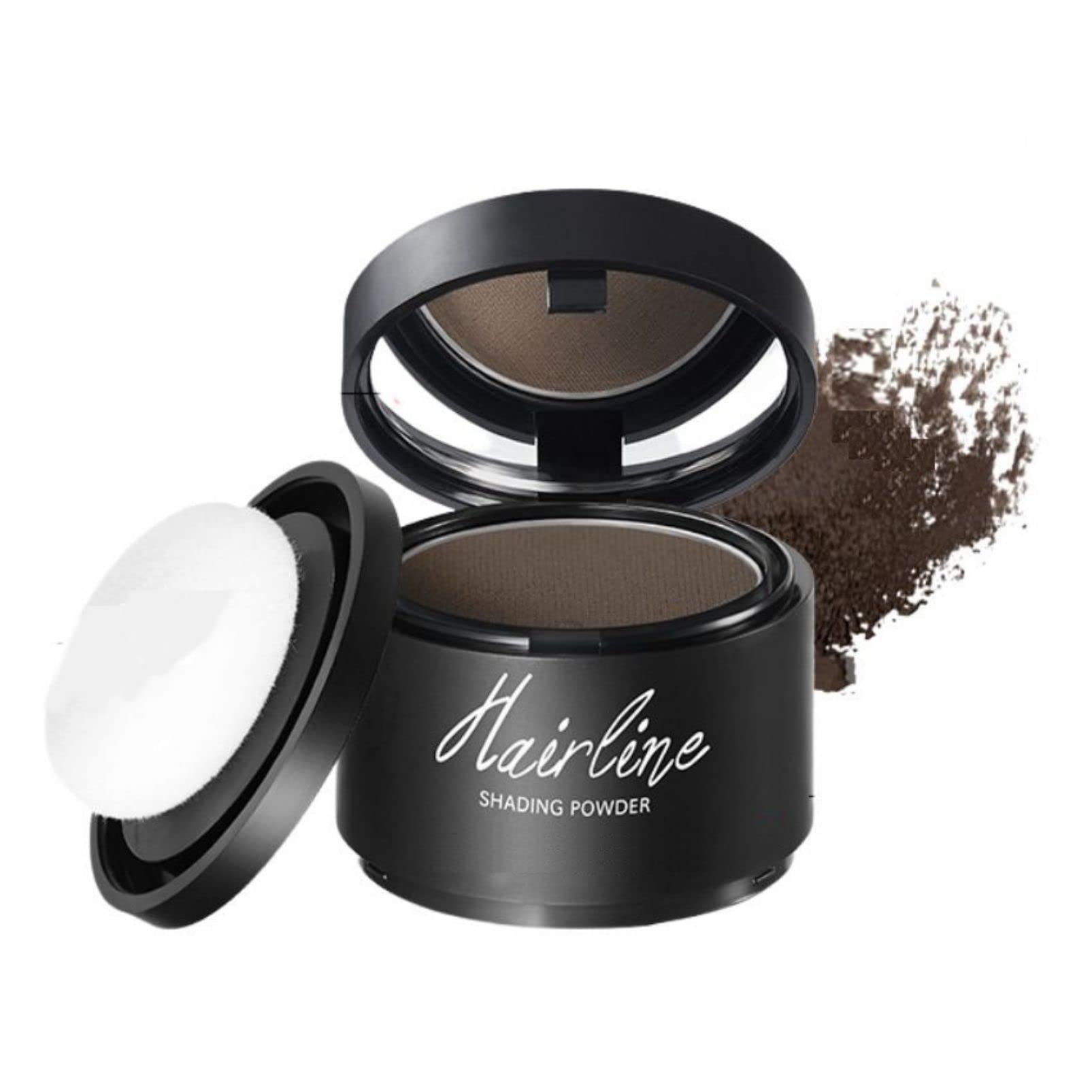 Hairline Powder,Instantly Hairline Shadow Powder,Waterproof Boldify Hairline Powder,Root Cover Up,Build In Mirror,Hair Root Concealer For Makeup for Men & Women,Eyebrow&Shadow Powder, Light Brown