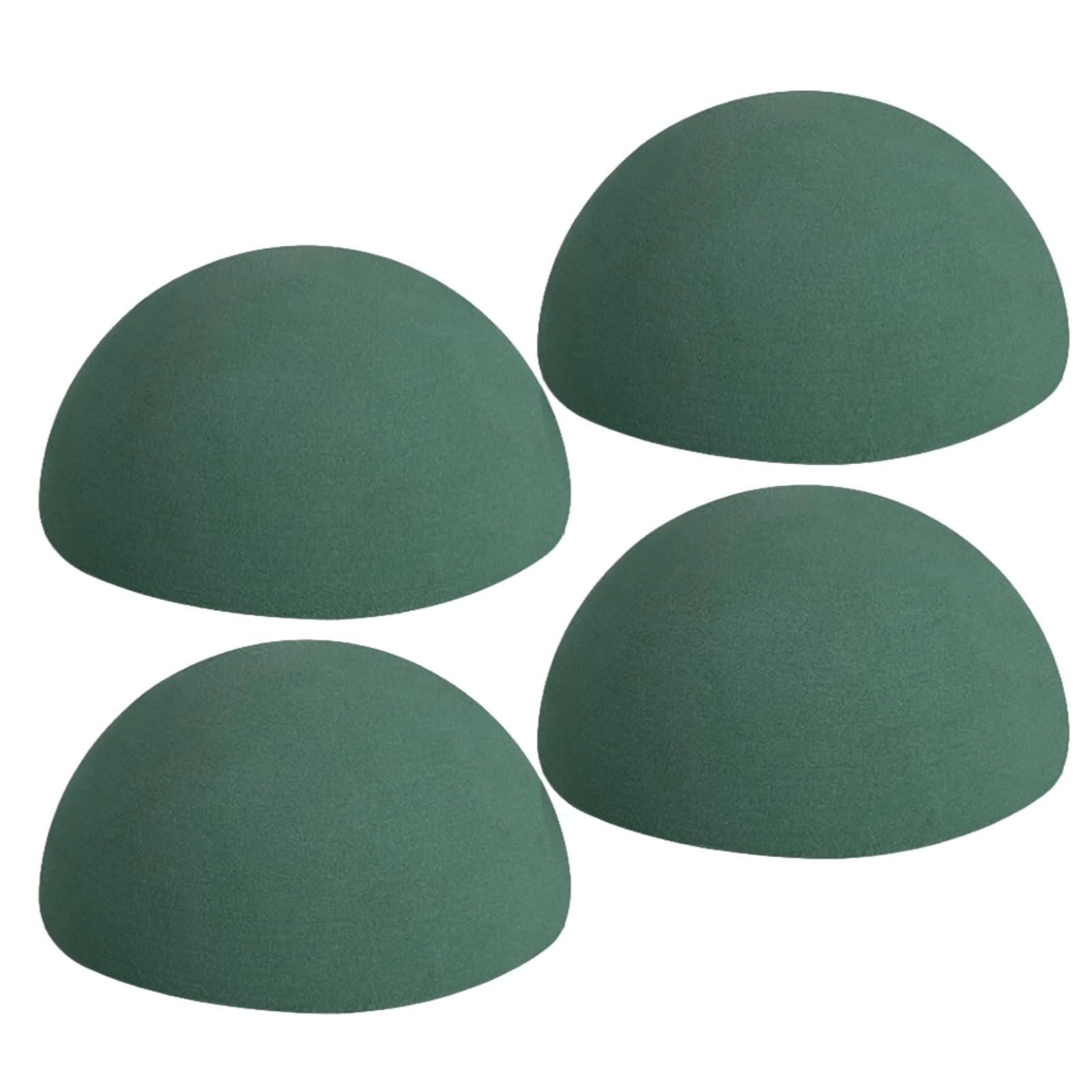 4 medias bolas de espuma floral, espuma redonda verde oscuro, 3.5 in / 9 cm, para bodas, fiestas y arreglos florales de bricolaje, para exhibición de flores frescas y artificiales