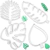 4 Stück Blätter Ausstechformen Set Tropische Blatt Keksformen von Verschiedenen Forme Keksausstecher Plätzchenformen Blatt Ausstecher Kunststoff für DIY Keks Fondant Cupcake Kuchen