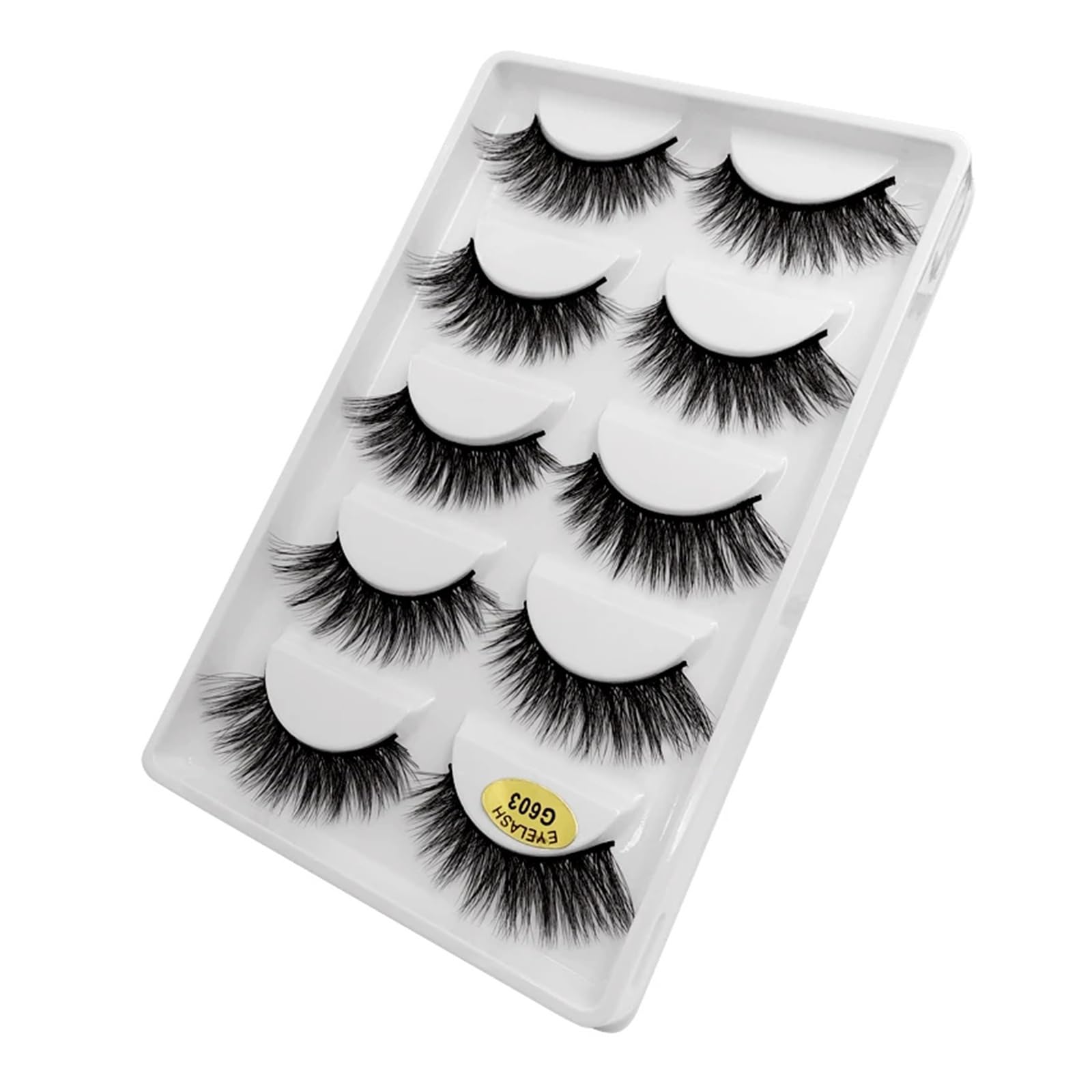 UAMOU Lashes 10 20 50 100 Boxes Mink Eyelashes 5 Pairs Natural False Eyelashes Thick Fluffy Faux Cils