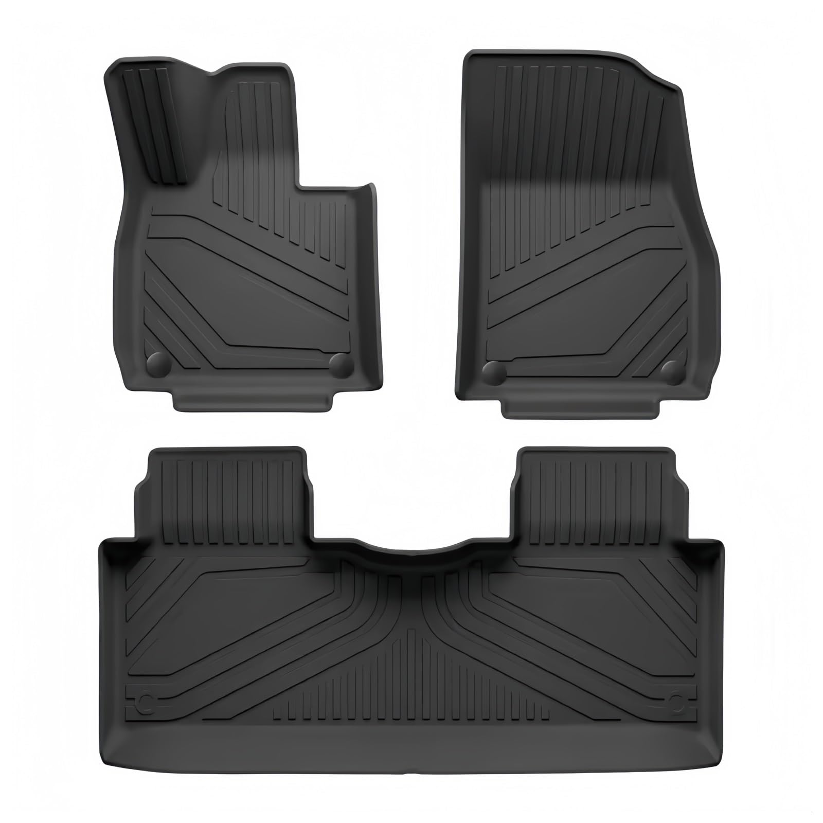 Für Xpeng G6 2023–2025 Auto-Fußmatten | Hinten für Sitzlehne für Schutzpolster Cargo Liner Kofferraumpolster TPE Auto-Fußmatten(Floor mats LHD 3pcs)