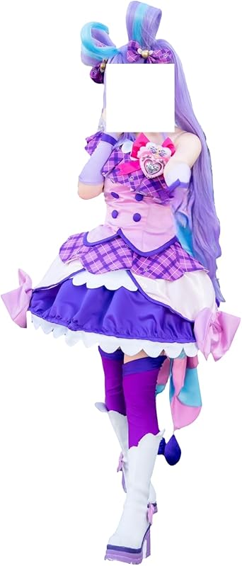 コスプレ衣装　キミとアイドルプリキュア　キュアウインク　キミプリ　雨紫こころ キミとアイドルプリキュア 風 紫雨こころ キュアキュンキュン