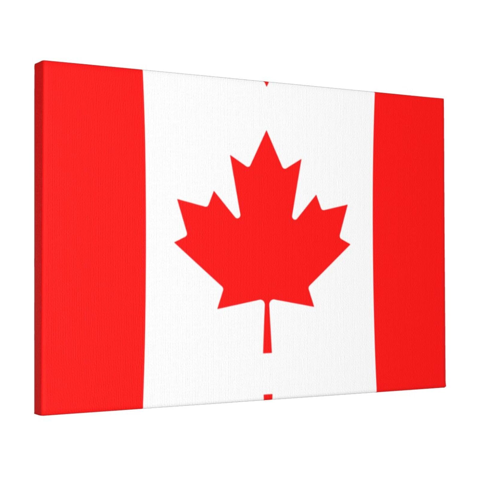 CNTDBU Canadian flag Canvas Wall Art 16x24 Inch-Large Modern Painting Print for Living Room, Framed Ready to Hang Artwork for Bedroom