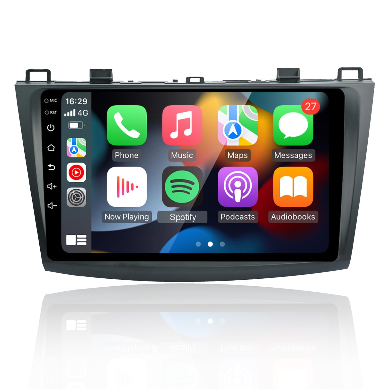 – Ezonetronics Android 13 Car Radio for Mazda 3 2010-2013 Support Wireless Carplay Android Auto 9 inch Touch Screen GPS Navigation Bluetooth WIFI USB FM/RDS Mirror Link SWC FM/RDS Player 2G +32G