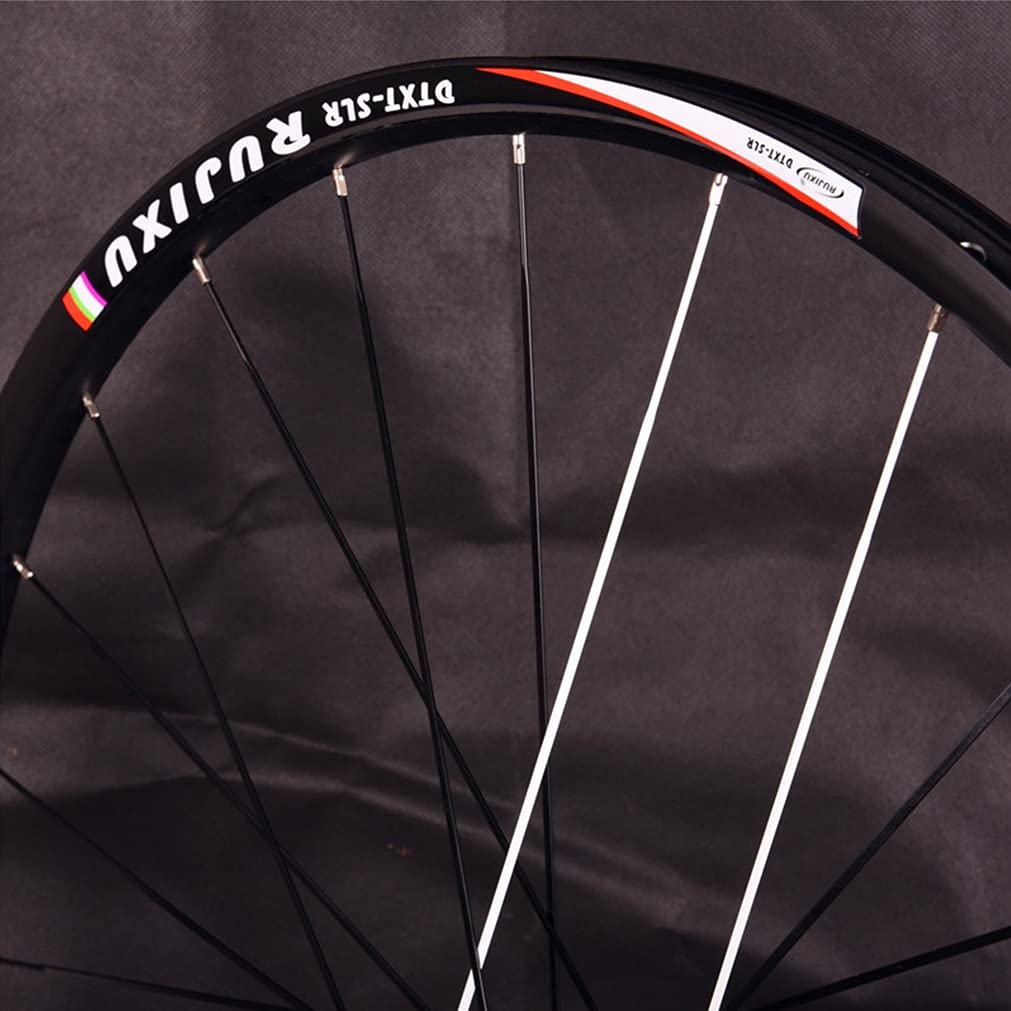 Set di Ruote per Bici da Strada 700c Ruote dei Freni a Disco Centerlock con mozzo in Carbonio Leggero Cerchio in Lega di Alluminio da 21 mm 24 Fori Set di Ruote a sgancio rapido FO