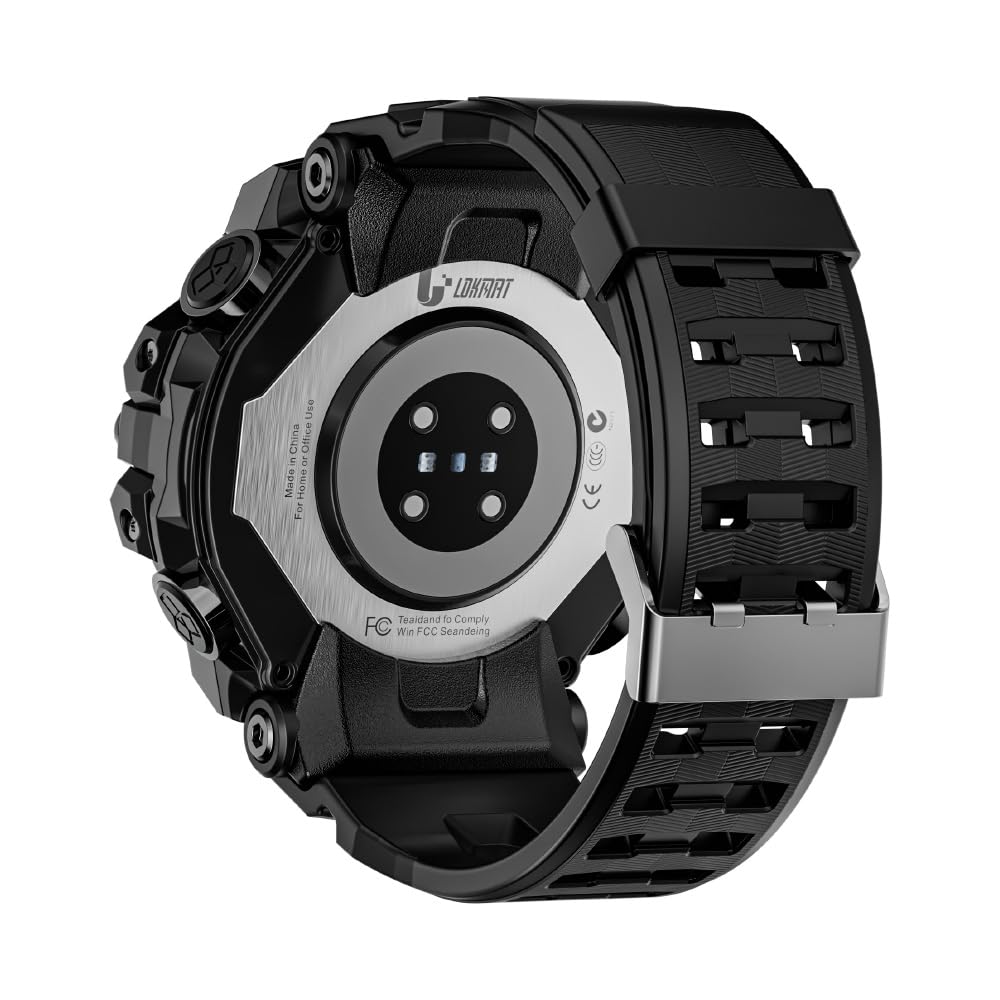 LOKMAT 4G Android Smartwatch APPLLP 2 PRO, 4 Go + 64 Go Robuste Militaire Sport Montre Homme Montre Fitness Tracker avec GPS, Caméra WiFi, Bluetooth (Noir)