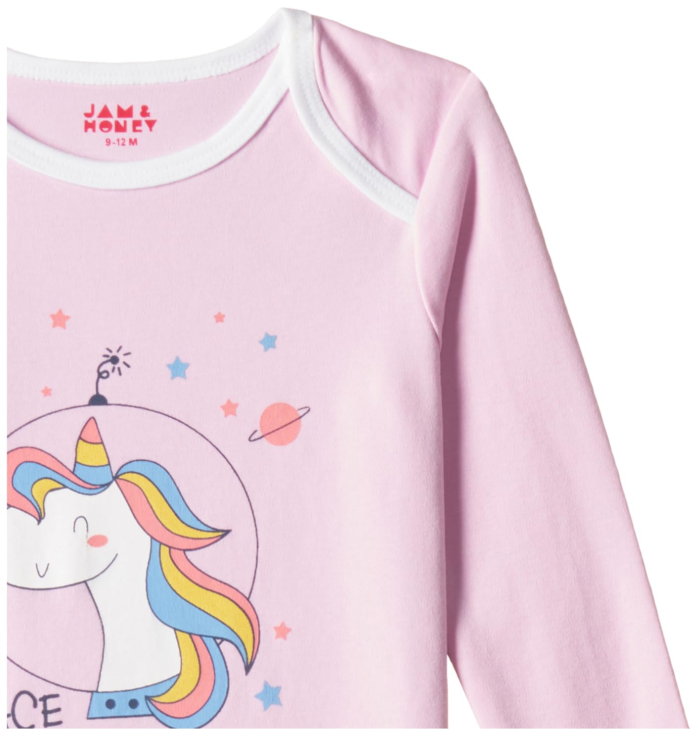 Amazon Brand - Jam & Honey Baby-Girl's Regular Romper Suits_SS22 - GROMPO3-LS_Multi 3_6-9 Months 1