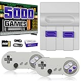 VILCORN Retro Game Console with 5000 Games, 4K HDMI-Compatible Plug and Play TV Game System, Built-in 16-Bit & 8-Bit Classic Games, Retro Gaming Machine with Dual Controllers, Nostalgic Gift