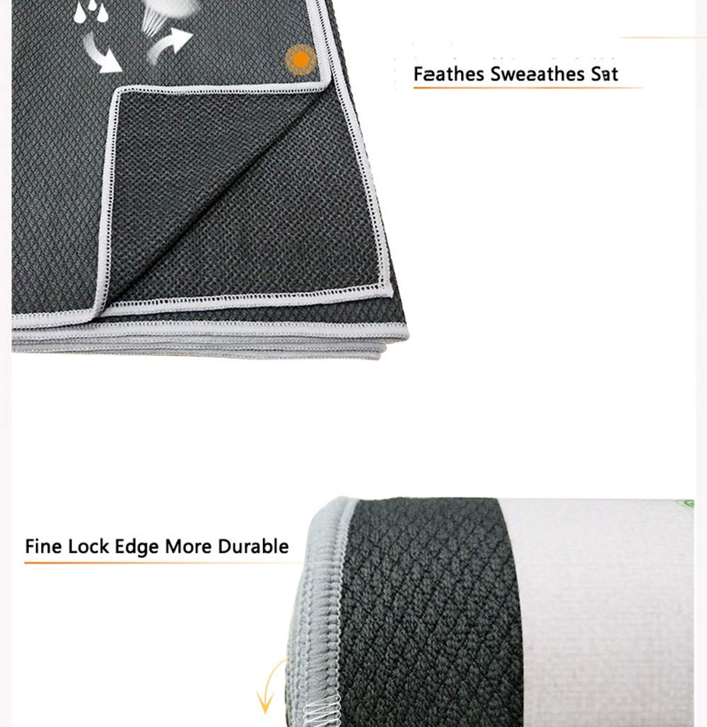 HZIH Toalla de Yoga, Toalla Antideslizante de Doble Cara, Microfibra Absorbente de Sudor, Adecuada para Hombres y Mujeres en el hogar, Deportes al Aire Libre, Deportes, Yoga, Pilates