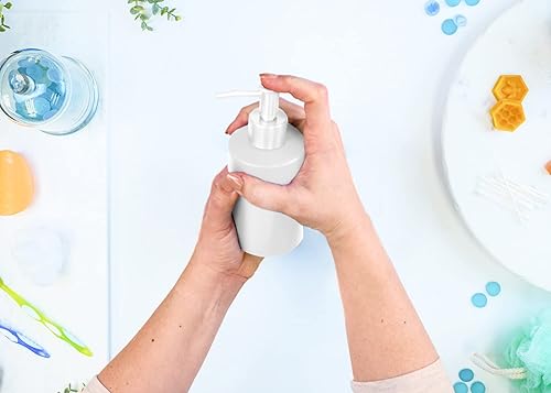 Miniatura 6 de NAT & Jules Chic - Juego de 4 accesorios de baño de cerámica mate de 4.5 pulgadas, color blanco redondeado