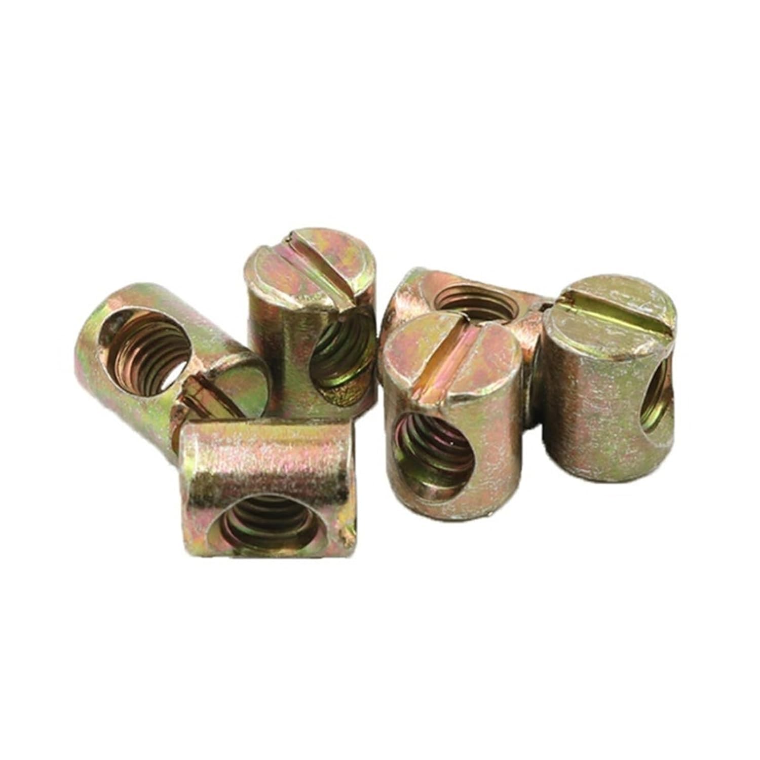 Dadi a barilotto, dado scanalato, 10 pezzi bulloni a barilotto con perno a croce, raccordi scanalati, dado con foro orizzontale for letto o sedia(M6 x 11 mm Crosshead)