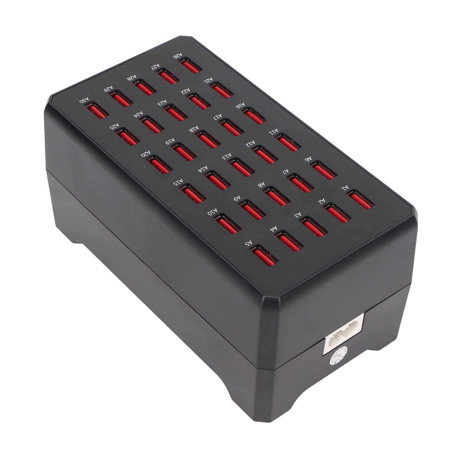 Estación de Carga USB de 150 W, 10 A, 30 Puertos, Cargador Rápido USB de Escritorio de Tamaño Familiar, Estación de Carga de Escritorio USB Múltiple para Teléfono Inteligente,