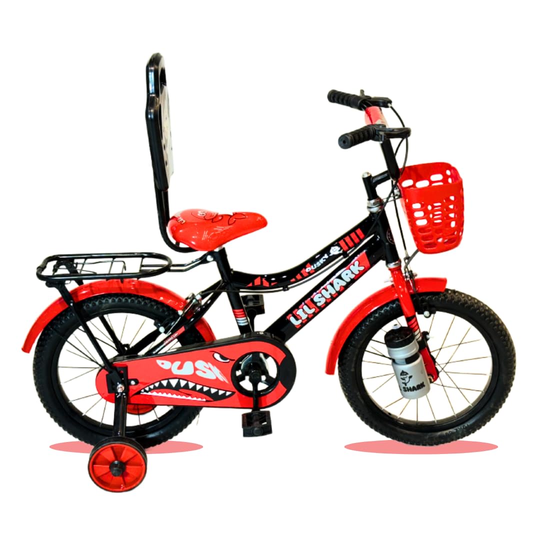 BLACK SHARK Dusky 14 inches Cycle for Kids Bike Brake | Bicycle for Boys & Girls | Frame Size- 14 Inch | 90% Pre-Assembled | (Red) (B0D94NPR84) Amazon Price History, Amazon Price Tracker