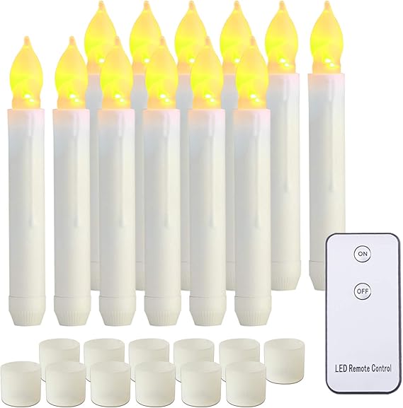 Homemory LED Batteries Operated Taper Candles with Remote