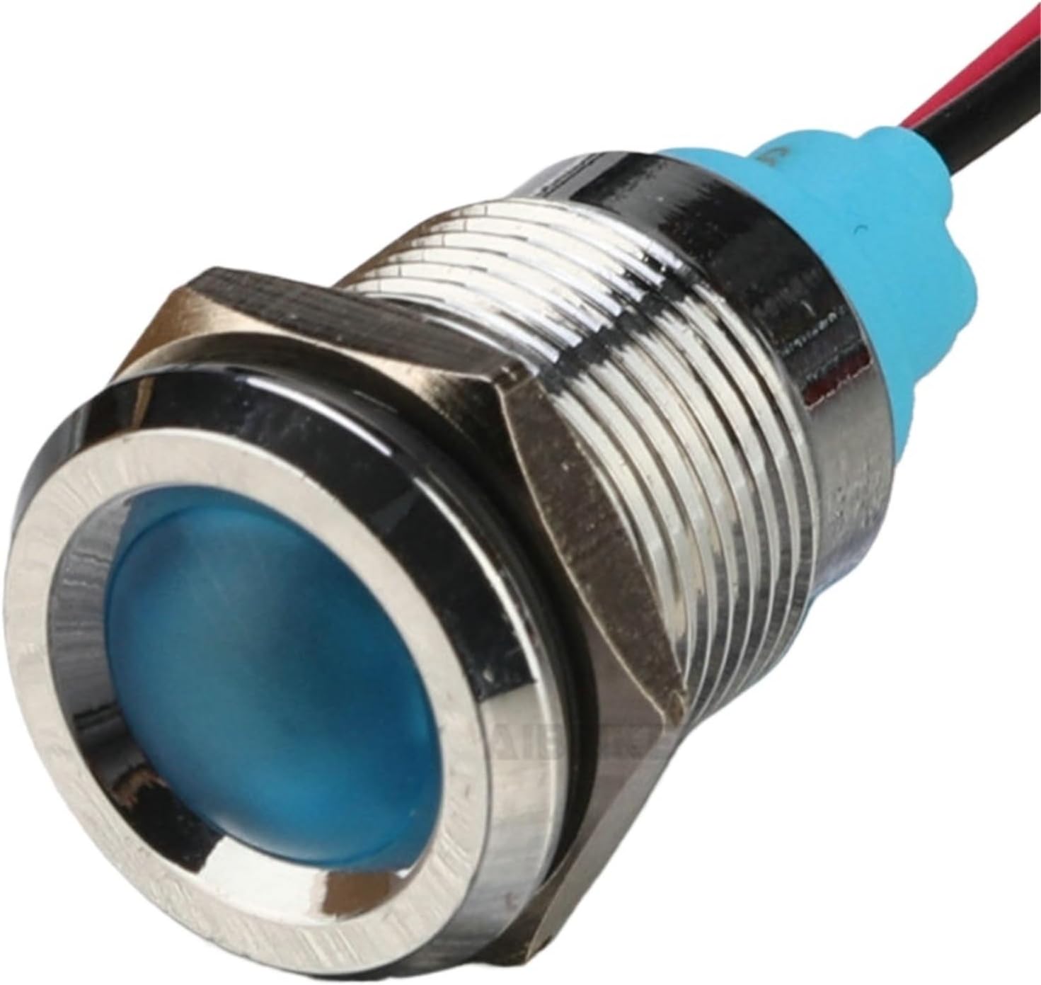 12MM Domed Head LED Indicator Light Industrial Metal Signal Pilot Lamp with 2 Wire 150MM Cable 3V/6V/12V/24V/110V/220V(Domed Head Yellow,12V-24V)