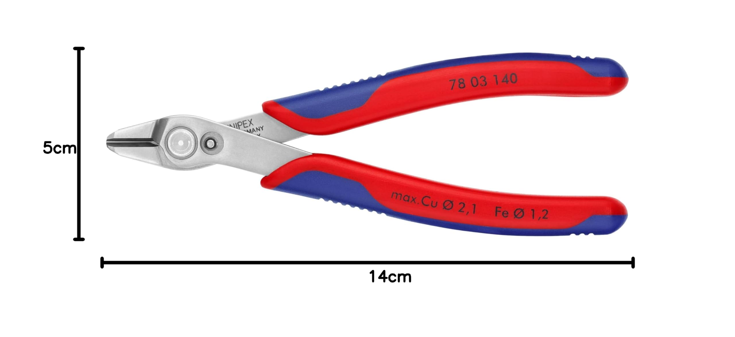 KNIPEX Electronic Super Knips XL avec poignées multimatières 140 mm, 78 03 140