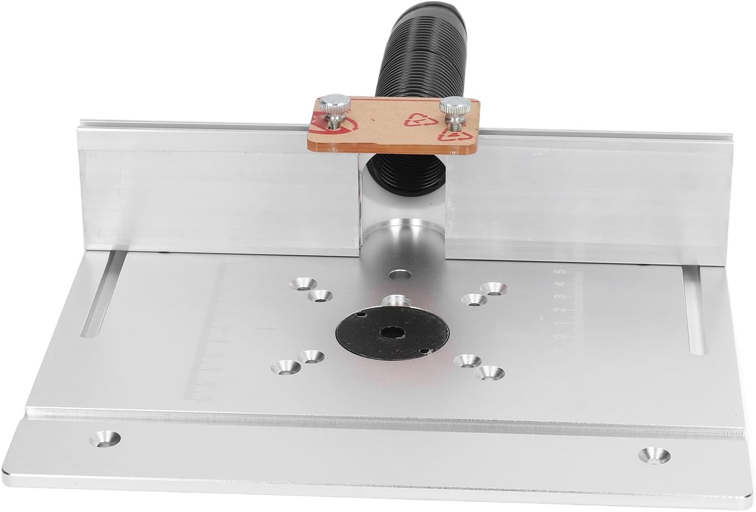 Router Lift Kit Aluminum Alloy 180° Rotation Router Table Insert Plate, Multifunctional Woodworking Insert Board with Adjustable Backrest for Trimming Milling Machines