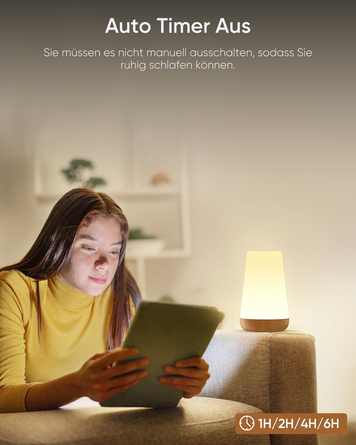 Bonsery Nachttischlampe 2er Set, Led Nachttischlampe Touch Dimmbar USB Aufladbar mit Fernbedienung, Nachtlicht Kinder mit 13 Farben 3 Modi, Tischlampe Kabellos mit Timer für Schlafzimmer Wohnzimmer
