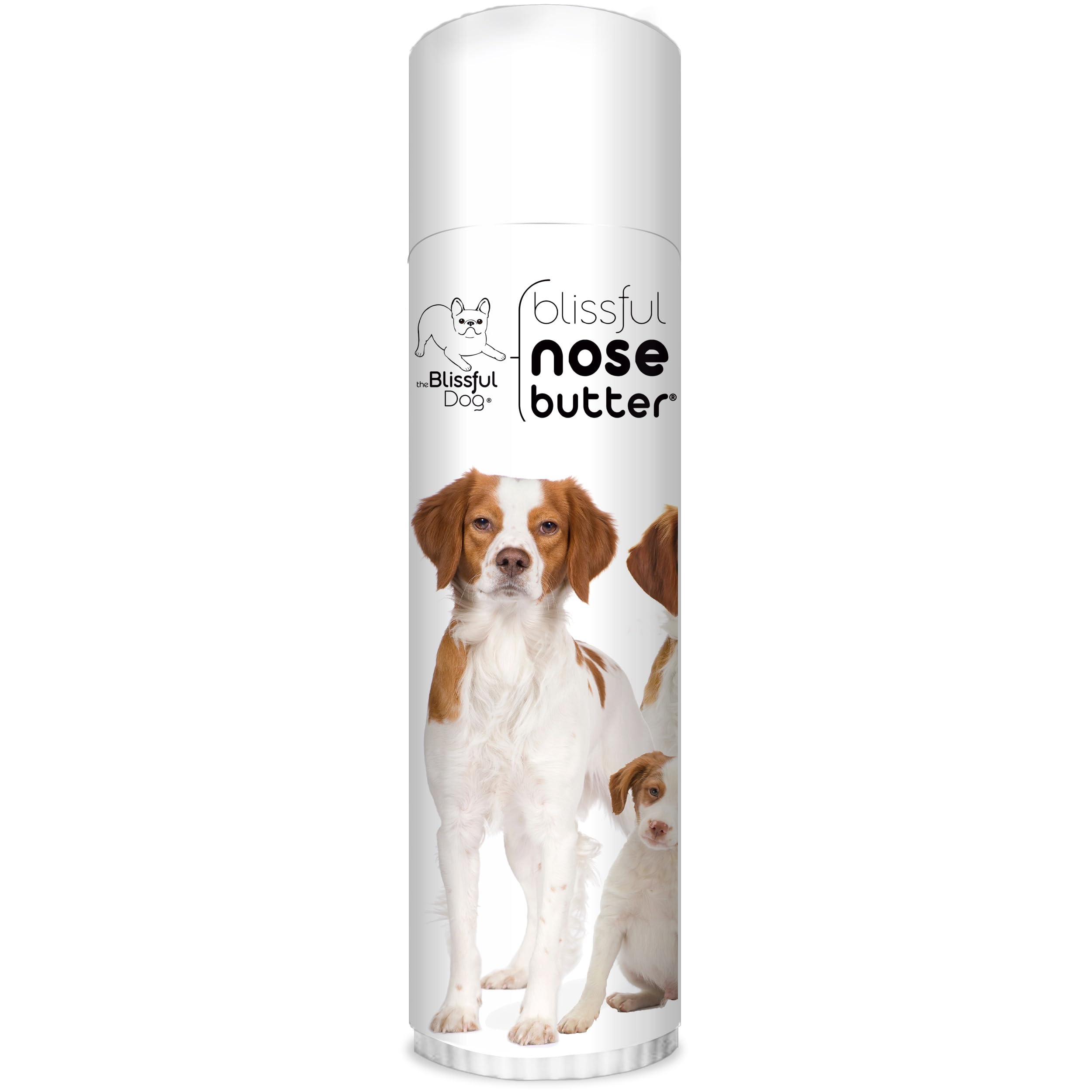The Blissful Dog Brittany Spaniel Nose Butter for Dry, Cracked Skin, Lick-Safe Dog Nose Balm with Moisturizing Shea Butter, Almond, Olive, and Essential Oils, Pet Supplies, Uncented, 0.50 oz.