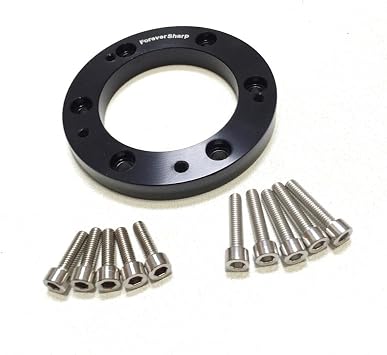 0.5" Forever Sharp Black Conversion Plate; to Install 5 Hole Wheel to 6 Hole Adapter