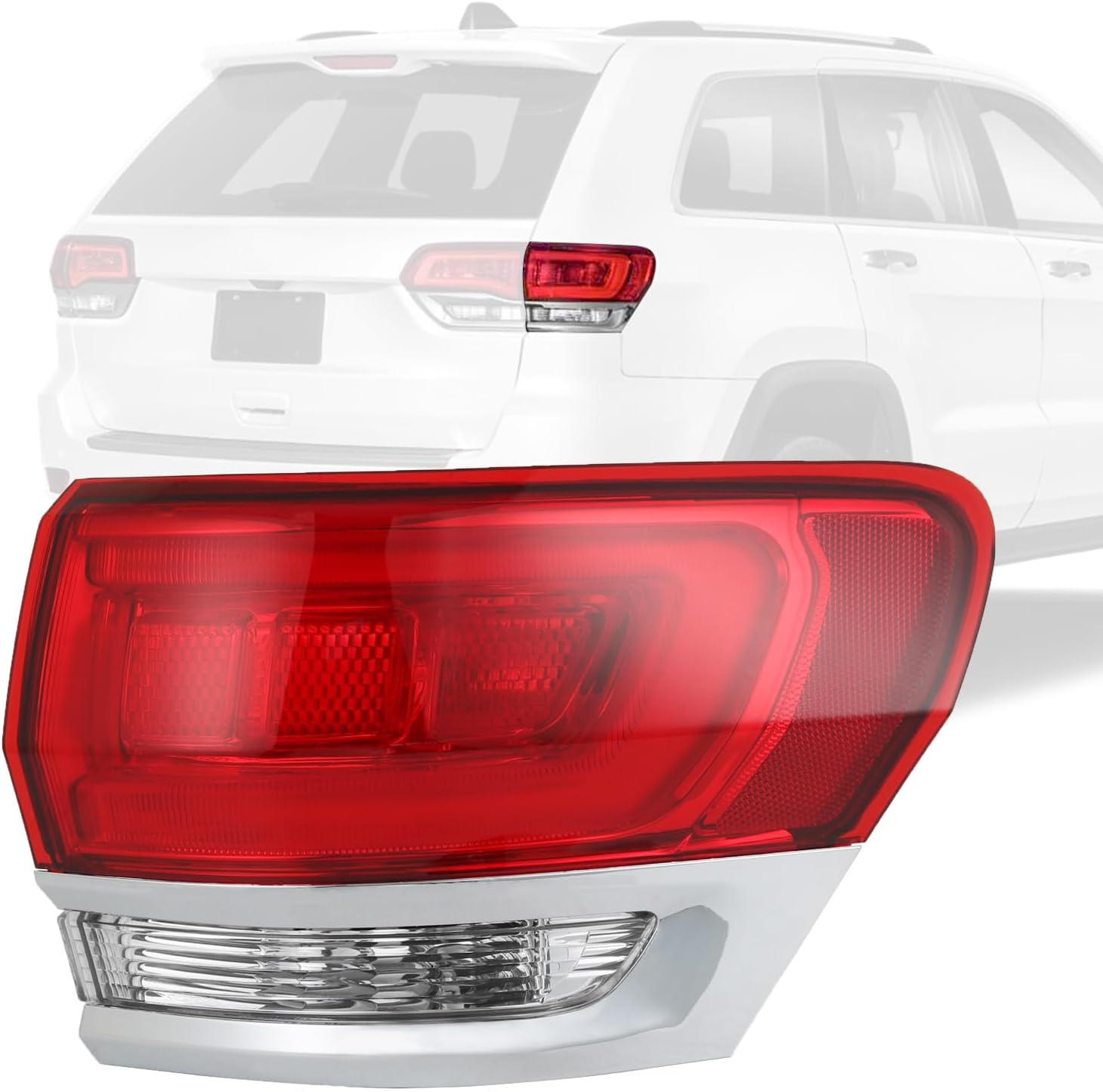 Tail Light Compatible with Jee-p Grand Cherokee 2014-2021, LH Left Driver Side Inner Taillight Replace 68110047AB CH2802105