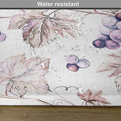 Lunarable SER_43185 Vine Place Mats Set Of 4, Vintage Drawing Style Hand Drawn Grapes And Detailed Leaves Nature Wine Making Print thumb #5