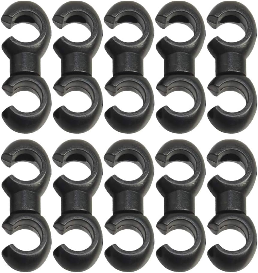 10 Pcs Bike Cable Clasps Bicycle Rotatable S-Hook Clips for Brake Cable MTB Bike Road Bicycle