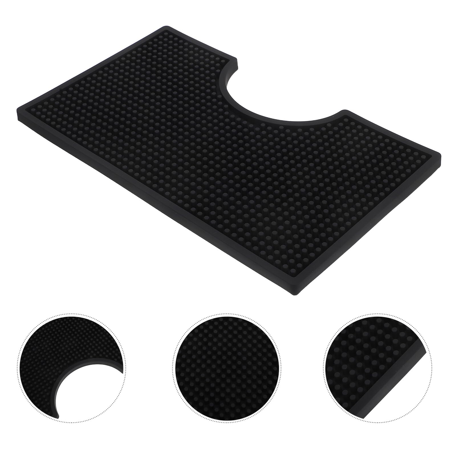 ABOOFAN 2 Piezas Alfombrilla Antideslizante para Barra de Bar Bandeja de Goteo Resistente al Calor con Diseño Irregular para Máquina de Café y Torre de Cerveza para Mostradores y