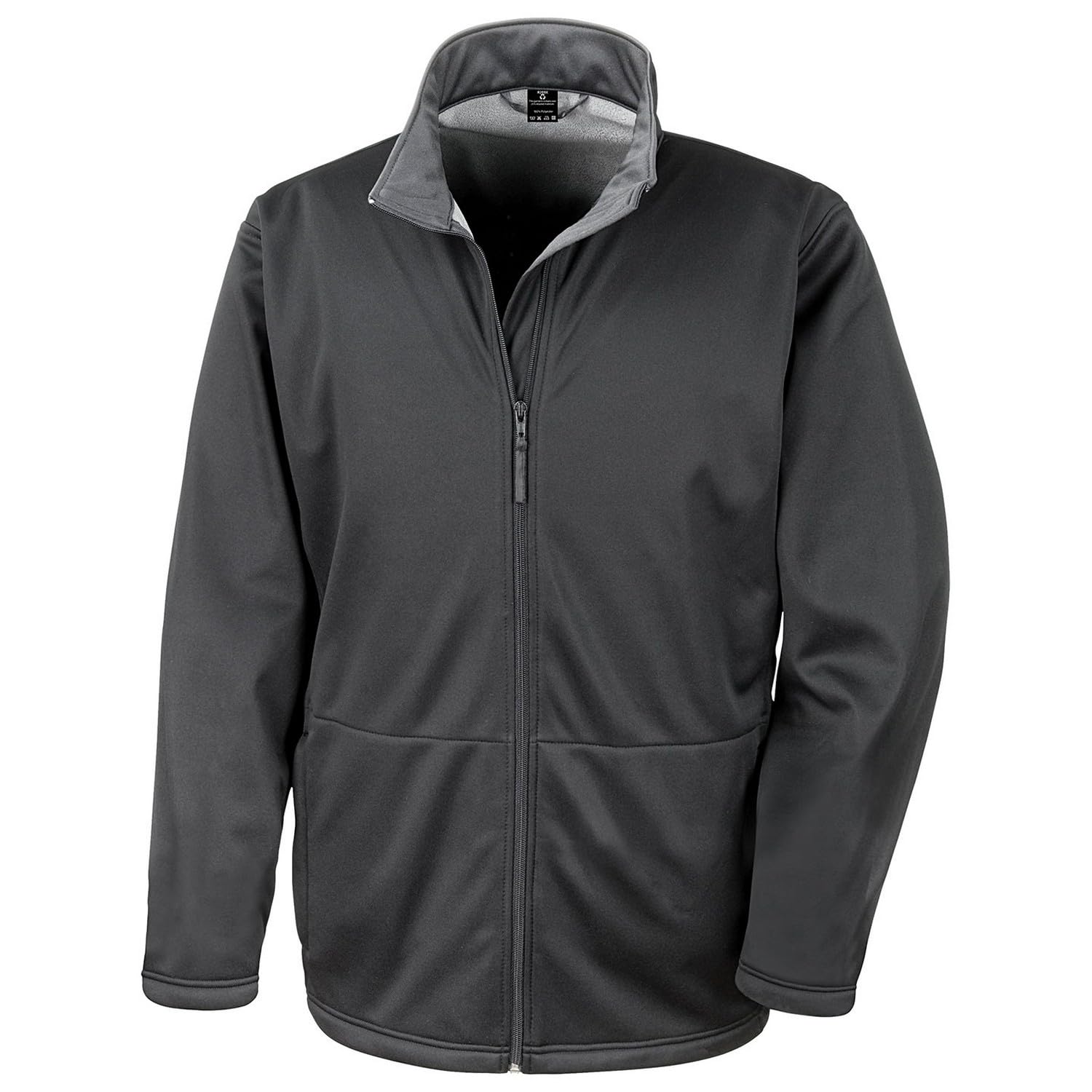 Result R209M Men's Softshell Zipped Jacket with Microfleece Interior - Black - XX-Large