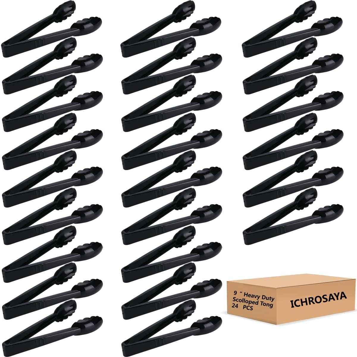 Disposable Plastic Serving Tongs - 24 Pack -1 Disposable Plastic Serving Tongs - 24 Pack -1