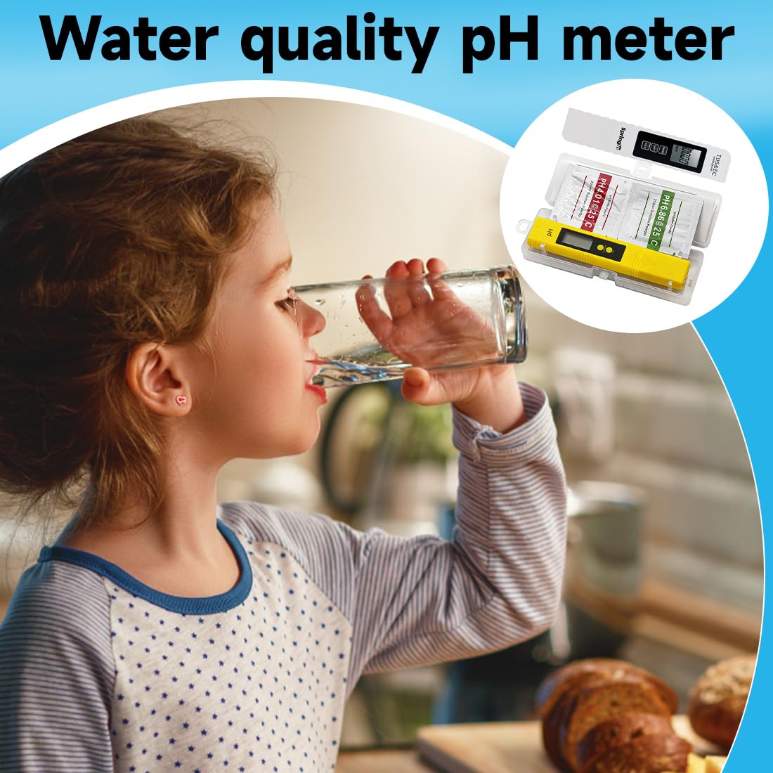 Kit Test Qualità Acqua 2 Pezzi Misuratore PH TDS EC e Temperatura Digitale Professionale per Piscina Acqua Potabile Acquario Idroponica Sistema RO Piscine Taratura Automatica
