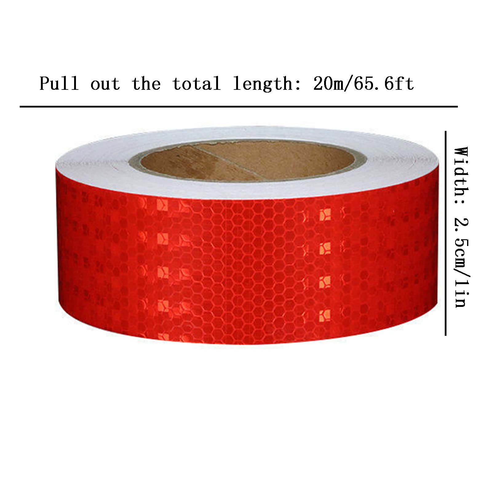 Reflektierende Klebebandaufkleber, Warnband, 1 Zoll x 64,5 Fuß Warnaufkleber, reflektierendes Klebeband, selbstklebendes Klebeband, Warnmarkierungsband, reflektierendes Auto-reflektierendes Sicherheit