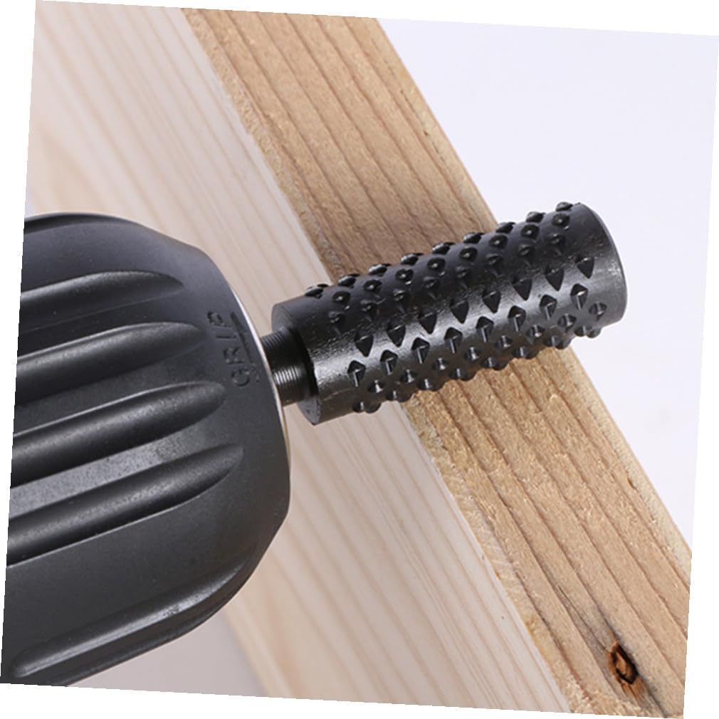 KONTONTY 5-Piece Electric Rotary File Set for Wood Carving 45# Steel Grinding Heads Rotary File Tool for Drill for Hardwood Engraving and Shaping