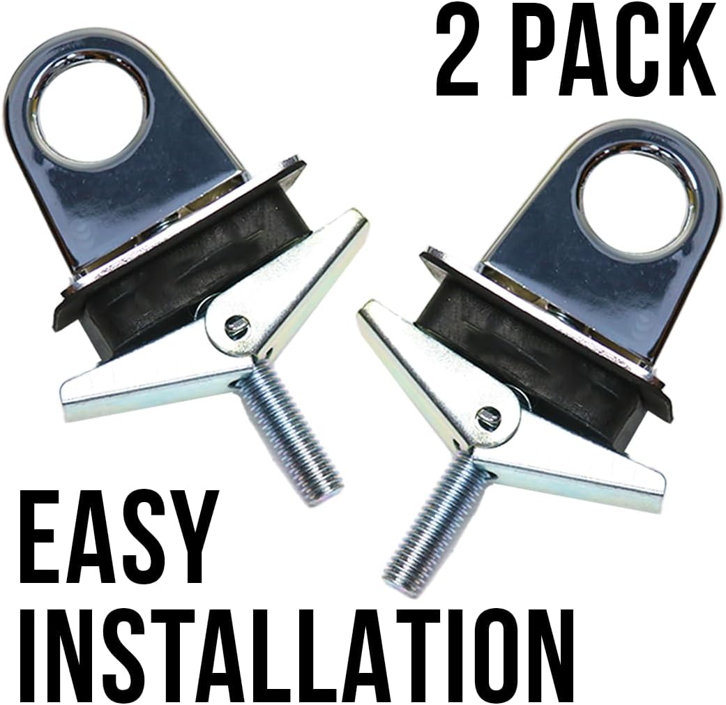 Boxer 2 Pack Universal Stake Pocket Anchor Point Truck Bed, Pickup Truck, Trailer Chrome Plated Finish - Image 3