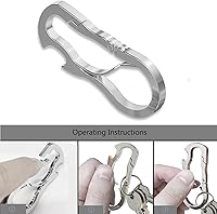 Vista 6 de Idakekiy Llavero con mosquetón doble, herramienta múltiple con llavero y abrebotellas para llaves