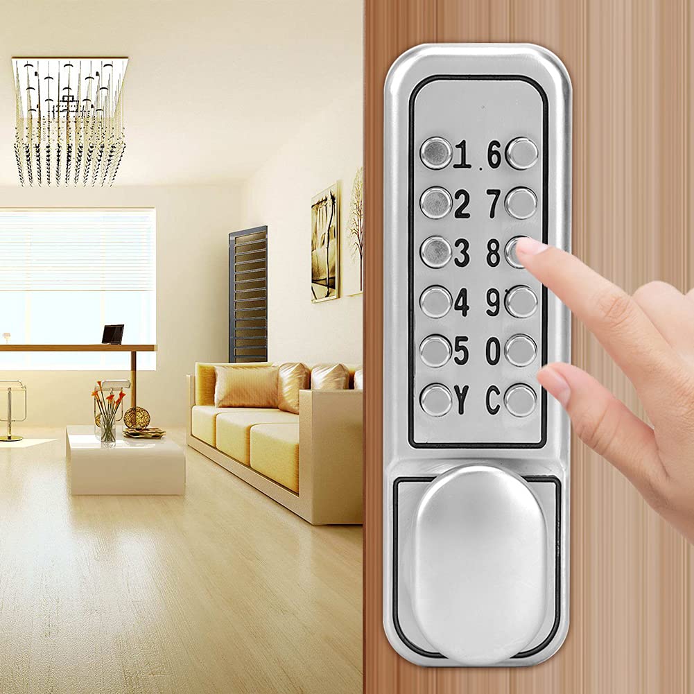 Blocco Password Meccanico, Materiale in Lega di Zinco, Lucchetto a Combinazione 1-11 Cifre, Impermeabile, Non Necessita di Alimentazione a Batteria, Funzionamento Semplice,