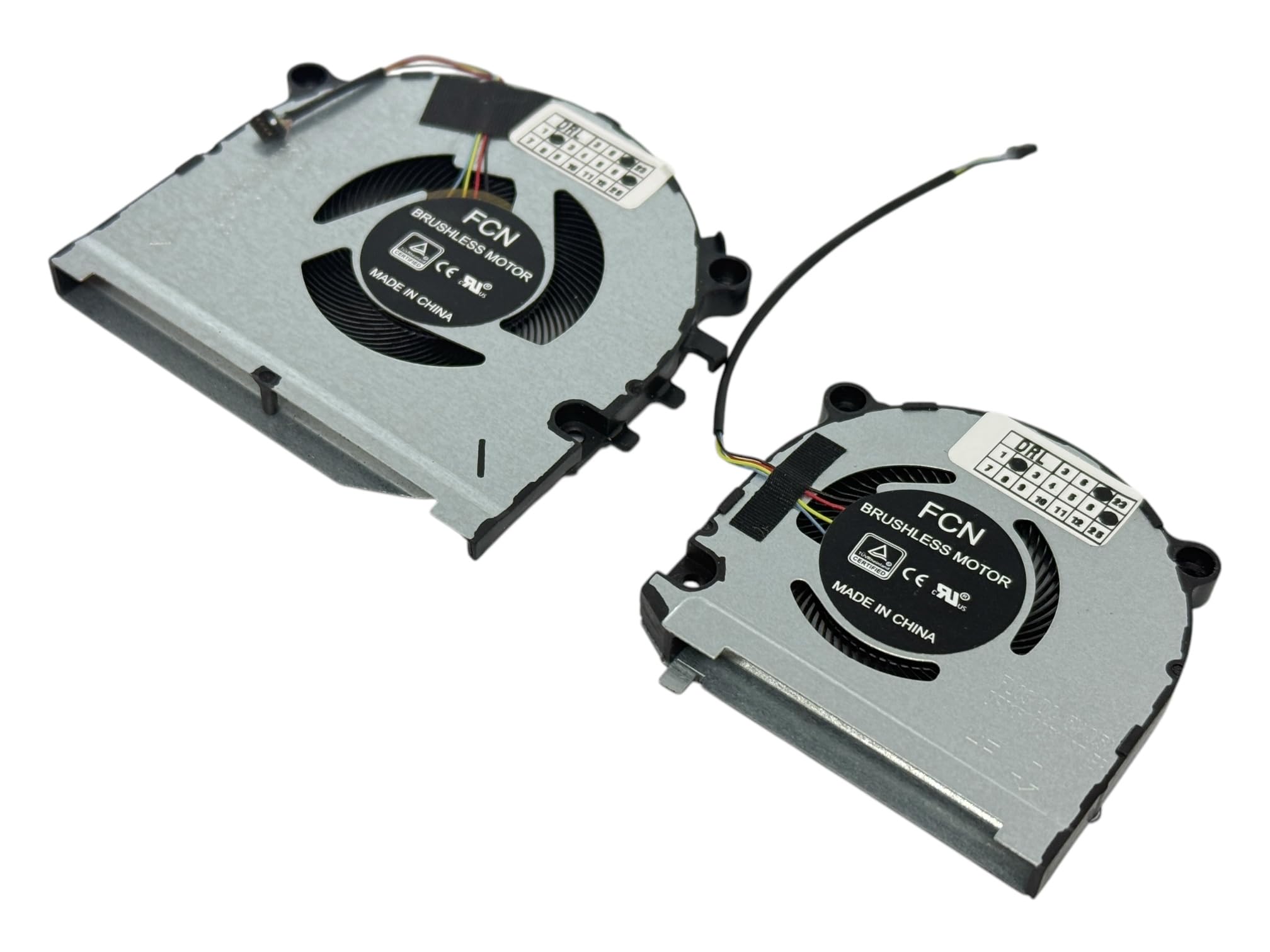 SET Ventola di Raffreddamento CPU + GPU compatibile per Lenovo ThinkBook 13S-IML Type 20RR, 13S-IWL Type 20R9, Plus type 20TG PN: DFS5K123043630, DFS150305140T, BL0110401348, BL011040135