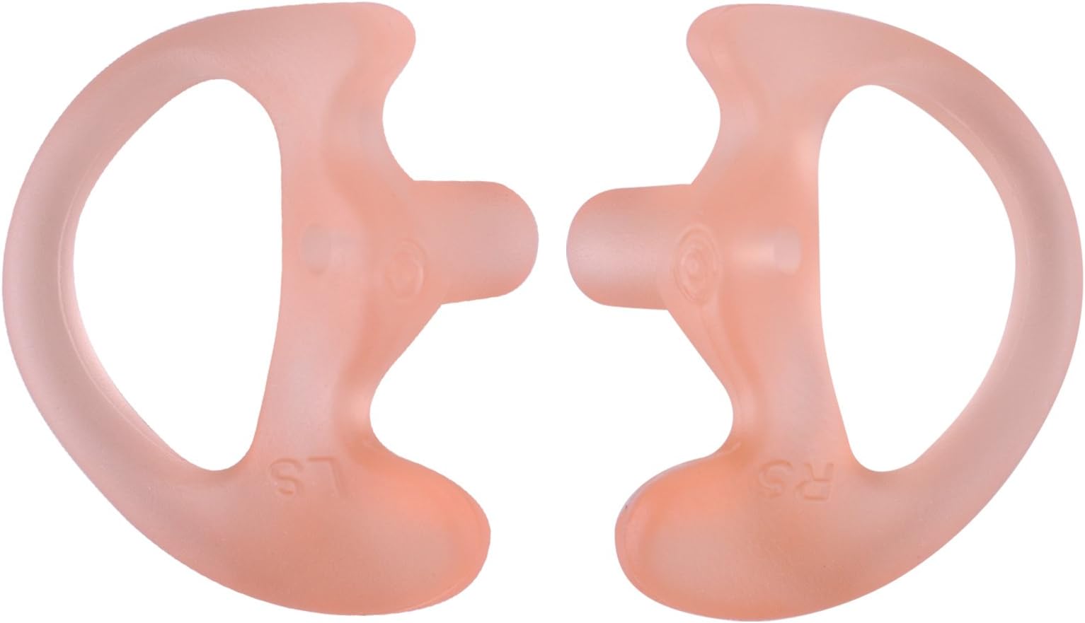 Universal Replacement Soft Silicone Open Ear Insert Earmould for Two Way Radio Earpiece Earmold Coil Tube Audio Kits UV-5R UV-B6 BF-888S UV-B5 (Carnation, 1 Pair Large)